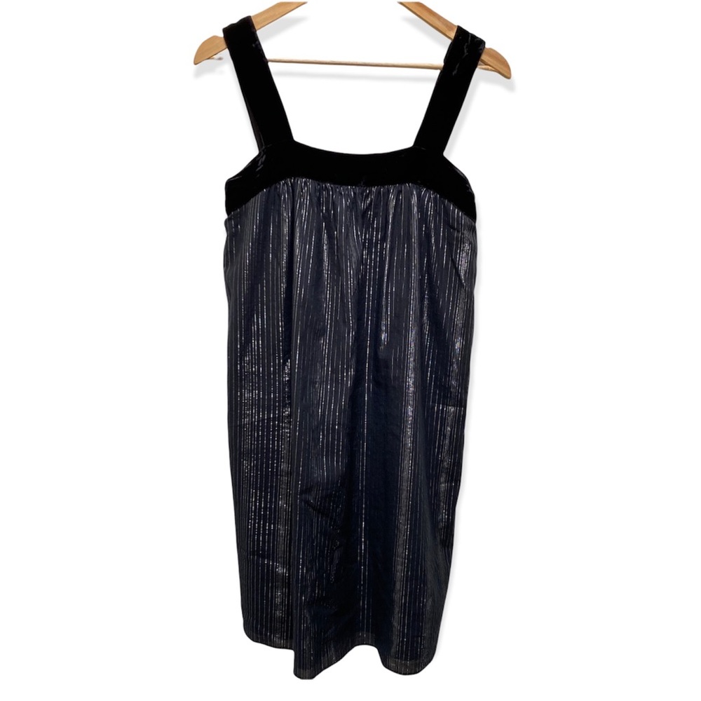 Edun Black and Silver Sparkle Lurex Party Dress Size S